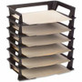 Rubbermaid Regeneration Stacking Letter Trays - 6 Tier(s) - 2.75" Height x 15.25" Width x 9.12" Depth - Desktop - Stackable, Collapsible - 70% Recycled