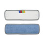 Boardwalk Microfiber Mop Head, Blue, 18 x 5, Split Microfiber, Hook and Loop Back, Dozen (BWKMFM185BCFDZ) View Product Image