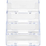 deflecto 4-Pocket Business Card Holder, Holds 200 Cards, 3.94 x 3.5 x 3.75, Plastic, Clear