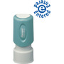 Xstamper Entered e Entered Pre-inked Stamp - Message Stamp - ENTERED - 0.63" Impression Diameter - 100000 Impression(s) - Blue