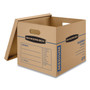 Bankers Box SmoothMove Classic Moving/Storage Boxes, Half Slotted Container (HSC), Medium, 15" x 18" x 14", Brown/Blue, 8/Carton View Product Image