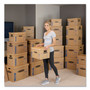 Bankers Box SmoothMove Classic Moving/Storage Boxes, Half Slotted Container (HSC), Medium, 15" x 18" x 14", Brown/Blue, 8/Carton