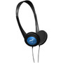 Maxell Kids Safe Headphones, 4 ft Cord, Black with Interchangeable Pink/Blue/Silver Caps (MAX190338) View Product Image