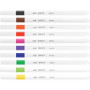 uniball EMOTT Porous Point Pen, Stick, Fine 0.4 mm, Assorted Ink Colors, White Barrel, 10/Pack
