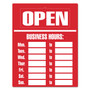 COSCO Business Hours Sign Kit, 15 x 19, Red (COS098072) View Product Image
