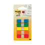 Post-it Flags Page Flags in Portable Dispenser, Assorted Primary, 20 Flags/Color, 100 Flags/Pack