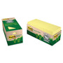 Post-it Greener Notes Original Recycled Note Pad Cabinet Pack, 3" x 3", Canary Yellow, 75 Sheets/Pad, 24 Pads/Pack (MMM654R24CPCY) View Product Image