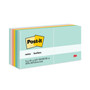Post-it Notes Original Pads in Beachside Cafe Collection Colors, 3" x 3", 100 Sheets/Pad, 12 Pads/Pack (MMM654AST) View Product Image
