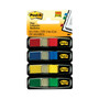 Post-it Flags Small Page Flags in Dispensers, 0.5 x 1.75, Assorted Primary, 35/Color, 4 Dispensers/Pack (MMM6834) View Product Image
