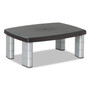 3M Adjustable Height Monitor Stand, 15" x 12" x 2.63" to 5.78", Black/Silver, Supports 80 lbs (MMMMS80B) View Product Image