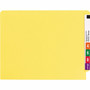 Smead Heavyweight Colored End Tab Fastener Folders, 0.75" Expansion, 2 Fasteners, Letter Size, Yellow Exterior, 50/Box