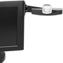 3M Swing Arm Copyholder, Adhesive Monitor Mount, 30 Sheet Capacity, Plastic, Black/Silver Clip