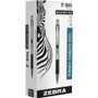 Zebra F-301 Ballpoint Pen, Retractable, Fine 0.7 mm, Black Ink, Stainless Steel/Black Barrel