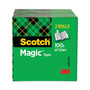 Scotch Magic Tape Refill, 3" Core, 0.75" x 72 yds, Clear, 2/Pack (MMM8102P3472) View Product Image