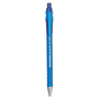 Paper Mate FlexGrip Ultra Recycled Ballpoint Pen, Retractable, Medium 1 mm, Blue Ink, Blue Barrel, Dozen