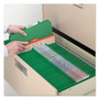 Smead Recycled Pressboard Classification Folders, 2" Expansion, 2 Dividers, 6 Fasteners, Letter Size, Green Exterior, 10/Box