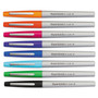 Paper Mate Flair Felt Tip Porous Point Pen, Stick, Ultra-Fine 0.4 mm, Assorted Ink and Barrel Colors, 8/Pack