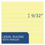Roaring Spring Recycled Legal Pad, Wide/Legal Rule, 40 Canary-Yellow 8.5 x 11 Sheets, Dozen (ROA74712) View Product Image