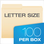 Pendaflex Manila File Folders, 1/2-Cut Tabs: Assorted, Letter Size, 0.75" Expansion, Manila, 100/Box