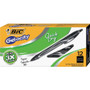 BIC Gel-ocity Quick Dry Gel Pen, Retractable, Medium 0.7 mm, Black Ink, Black Barrel, Dozen