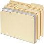 Pendaflex Double Stuff 1/3 Tab Cut Letter Recycled Top Tab File Folder - 8 1/2" x 11" - 600 Sheets Capacity - Top Tab Location - Assorted Tab Position - 11 pt.
