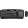 Logitech MK320 2.4 GHz Wireless Desktop Set - USB Wireless RF 2.40 GHz Keyboard - 115 Key - Black - USB Wireless RF Mouse - Optical