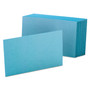 Oxford Colored Blank Index Cards - 100 Sheets - Plain - 4" x 6" Sheet Size - Blue Paper - Durable