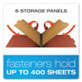 Pendaflex Six-Section Pressboard Classification Folders, 2" Expansion, 2 Dividers, 6 Fasteners, Legal Size, Red Exterior, 10/Box (PFX2257R) View Product Image