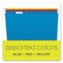 Pendaflex Colored Hanging Folders, Legal Size, 1/5-Cut Tabs, Assorted Colors, 25/Box