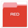 Pendaflex Colored File Folders, 1/3-Cut Tabs: Assorted, Letter Size, Red/Light Red, 100/Box