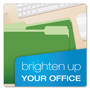 Pendaflex Colored File Folders, 1/3-Cut Tabs: Assorted, Letter Size, Green/Light Green, 100/Box