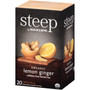 Bigelow steep Tea, Lemon Ginger, 1.6 oz Tea Bag, 20/Box