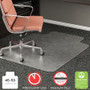 deflecto RollaMat Frequent Use Chair Mat, Med Pile Carpet, Flat, 45 x 53, Wide Lipped, Clear
