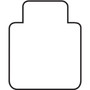deflecto RollaMat Frequent Use Chair Mat, Med Pile Carpet, Flat, 45 x 53, Wide Lipped, Clear