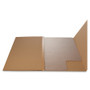 deflecto RollaMat Frequent Use Chair Mat, Med Pile Carpet, Flat, 45 x 53, Wide Lipped, Clear
