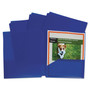 C-Line Two-Pocket Heavyweight Poly Portfolio Folder, 3-Hole Punch, 11 x 8.5, Blue, 25/Box CLI32935
