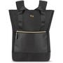 Solo Parker Hybrid Tote/Backpack, Fits Devices Up to 15.6", Polyester, 3.75 x 16.5 x 16.5, Black/Gold