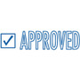 ACCUSTAMP2 Pre-Inked Shutter Stamp, Blue, APPROVED, 1.63 x 0.5