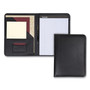 Samsill Contrast Stitch Leather Padfolio, 8 1/2 x 11, Leather, Black (SAM71710) View Product Image