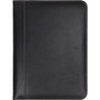 Samsill Contrast Stitch Leather Padfolio, 8 1/2 x 11, Leather, Black (SAM71710) View Product Image