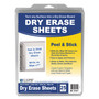 C-Line Self-Stick Dry-erase Sheets - 8 1/2" Flag/Note Width x 11" Flag/Note Length - Rectangle - White - Self-adhesive, Repositionable, Removable