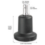 Master Caster High Profile Bell Glides - Matte Black