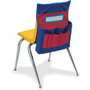 Pacon Chair Storage Pocket Chart - 6 Pocket(s) - 18.50" Height x 14.50" Width x 2.50" Depth - Blue, Red - Polyester