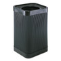 Safco At-Your-Disposal 12" Open Waste Receptacle - 38 gal Capacity - 12" Opening Diameter - 32" Height x 18" Width x 18" Depth - Polyethylene - Black