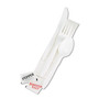 Boardwalk Cutlery Kit, Plastic Fork/Spoon/Knife/Salt/Polypropylene/Napkin, White, 250/Carton (BWK6KITMW) View Product Image
