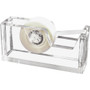 Kantek Tape Dispenser - Holds Total 1 Tape(s) - Refillable - Non-skid Base - Acrylic - Clear