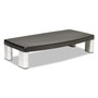 3M Extra-Wide Adjustable Monitor Stand, 20" x 12" x 1" to 5.78", Silver/Black, Supports 40 lbs (MMMMS90B) View Product Image