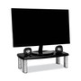 3M Extra-Wide Adjustable Monitor Stand, 20" x 12" x 1" to 5.78", Silver/Black, Supports 40 lbs (MMMMS90B) View Product Image