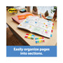 Post-it 1" Wide Tabs with Dispenser, Aqua, Pink, Violet, Yellow, 88/Pack (MMM70005179216) View Product Image