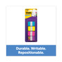 Post-it 1" Wide Tabs with Dispenser, Aqua, Pink, Violet, Yellow, 88/Pack